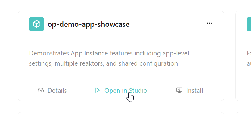 Open in Studio from App Store