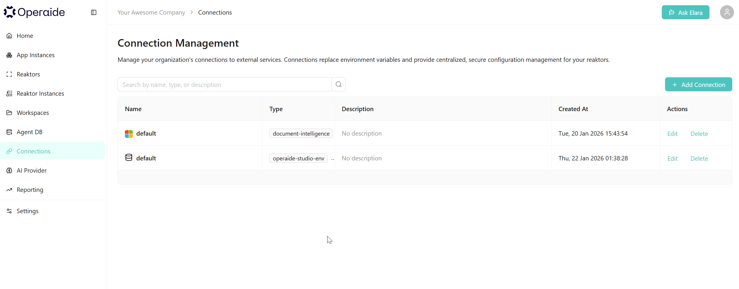 Connection Management overview