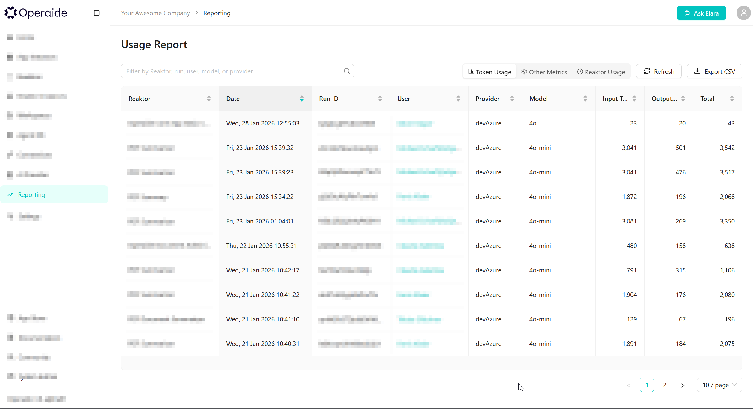Reporting Dashboard