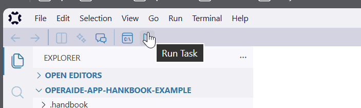 Run Task Button